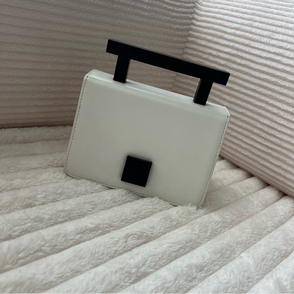 Lona Prist Small Nicole Bag White | Genuine Leather Handbag Ukrainian Designer